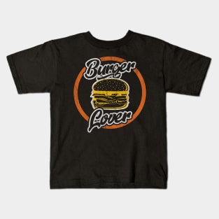 Burger Lover Retro Kids T-Shirt